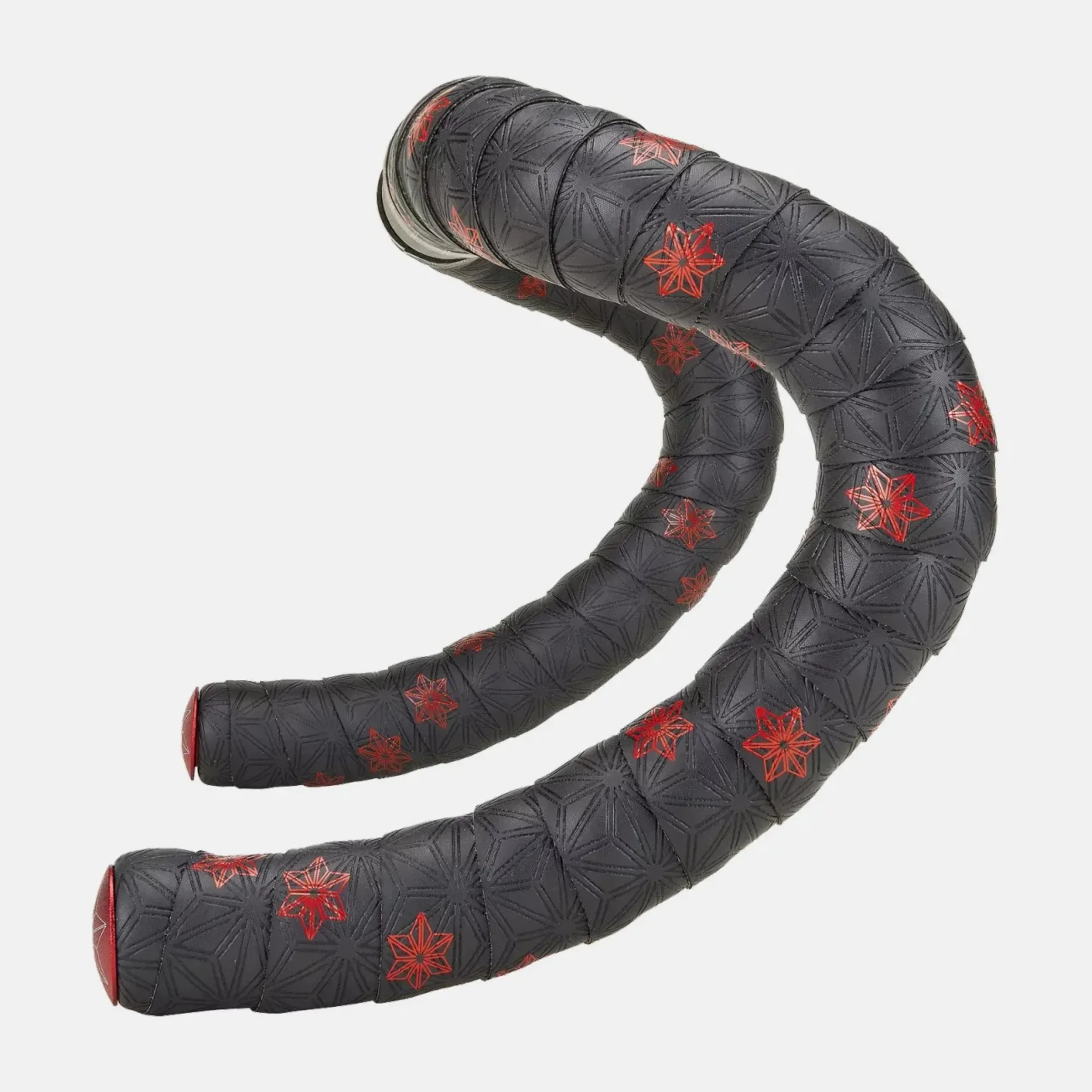 Обмотка на руль SUPER STICKY KUSH TAPE GALAXY RED PRINT/ANO RED PLUGS, фото 1