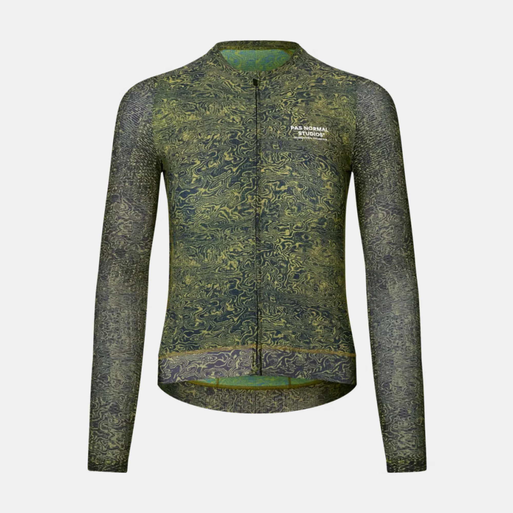 Майка Pas Normal Studios Women's Essential Light Long Sleeve Jersey AOP Grain Dark Lime